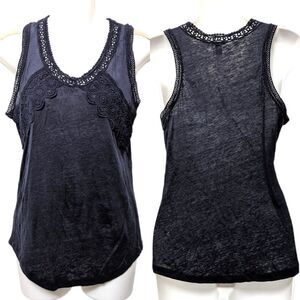 J. CREW Linen Crochet Sleeveless Top XS